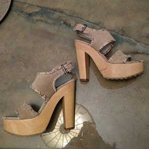 Michael Kors suade platform heels